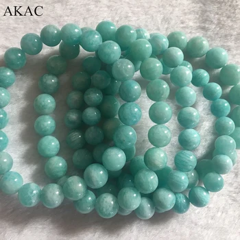 

Natural amazonite bracelet beads 8-10mm