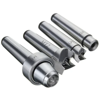

4Pcs/Set Mt2 Live Center Drive Spur Driver Dead Center With Wooden Case For Metalworking Wood Lathe Turning Tools