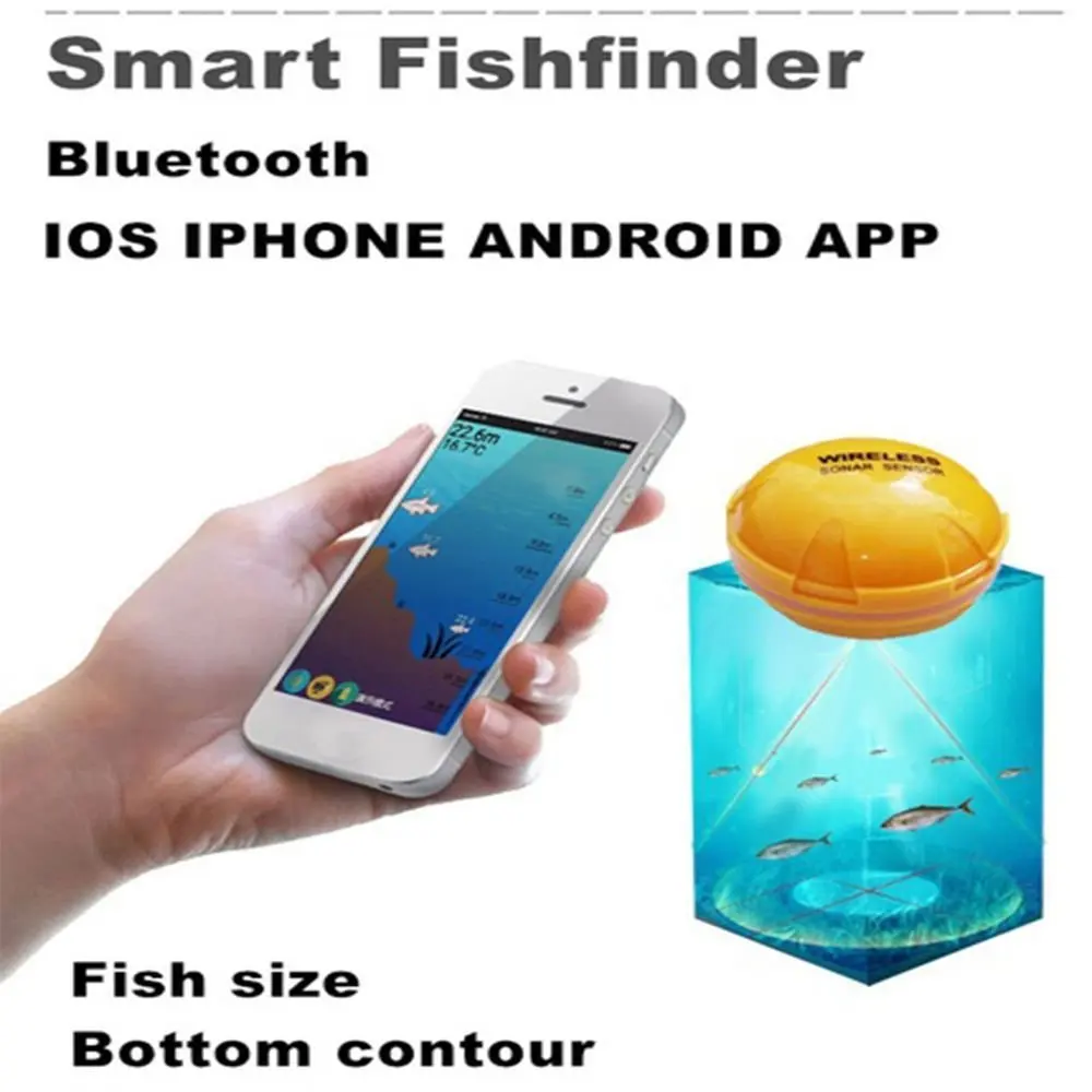 Портативный Bluetooth Смарт рыболокатор с датчиком обнаружения для IOS и