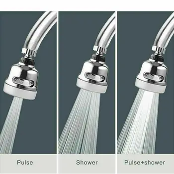 

360 Degree Rotating Faucet Movable Kitchen Tap Head Water Saving Nozzle Sprayer