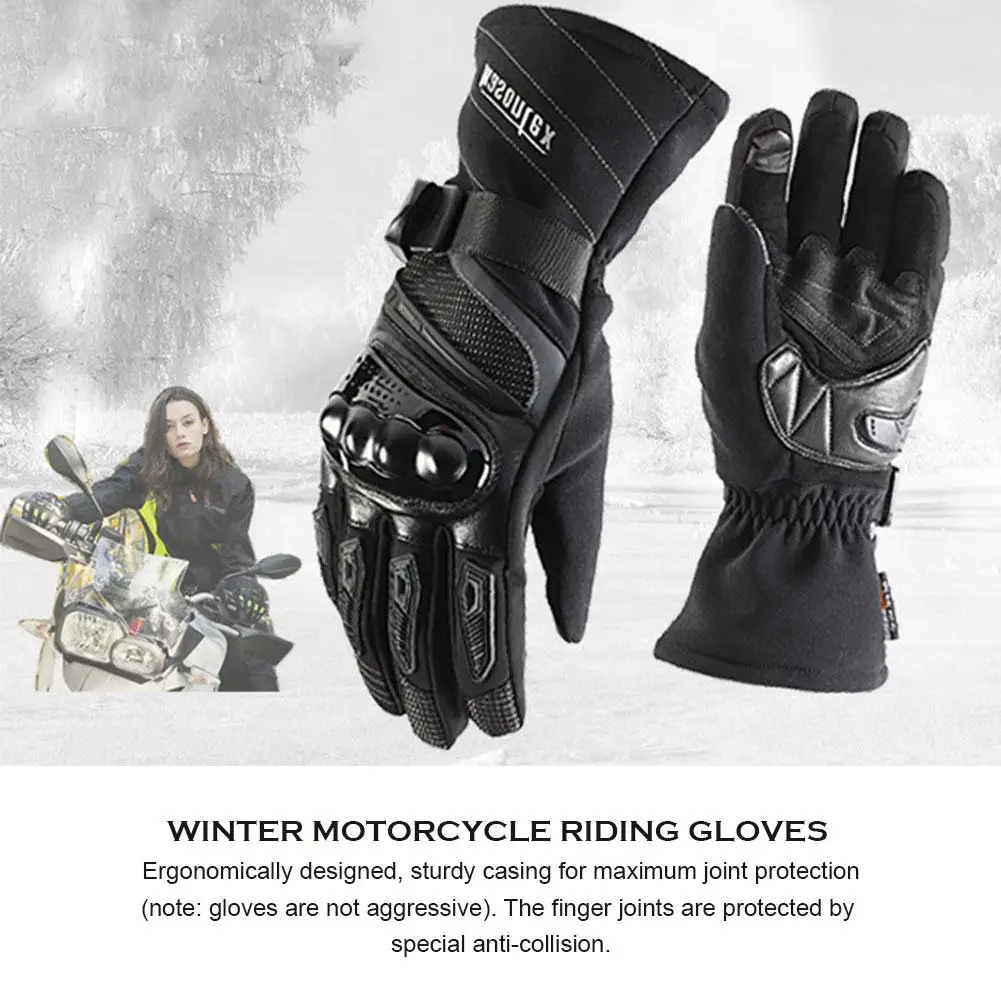 Мужские мотоциклетные перчатки женские водонепроницаемые ветрозащитные зимние мото-перчатки с сенсорным экраном мото Guantes мотоцикл мотопробег, Гонки перчатки