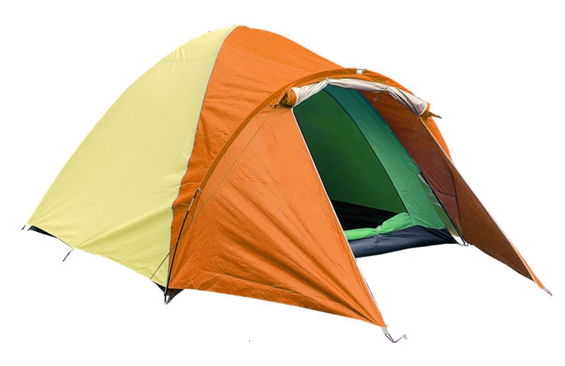 Большая двухслойная палатка на 3-4 человека для кемпинга, походов, охоты, рыбалки, путешествий, пикника, туристической аварийной палатки 320x210x145 см