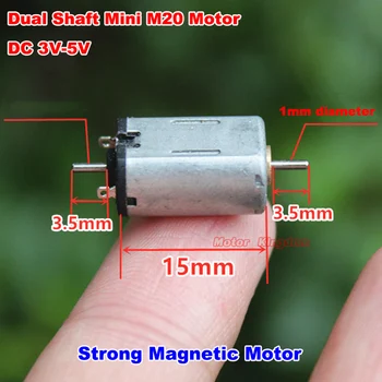 

FF-M20 Dual Shaft DC Motor 3V-5V 3.7V 10000RPM High Speed Mini 8*10mm Strong Magnet Electric Motor Engine RC Toy Car Model