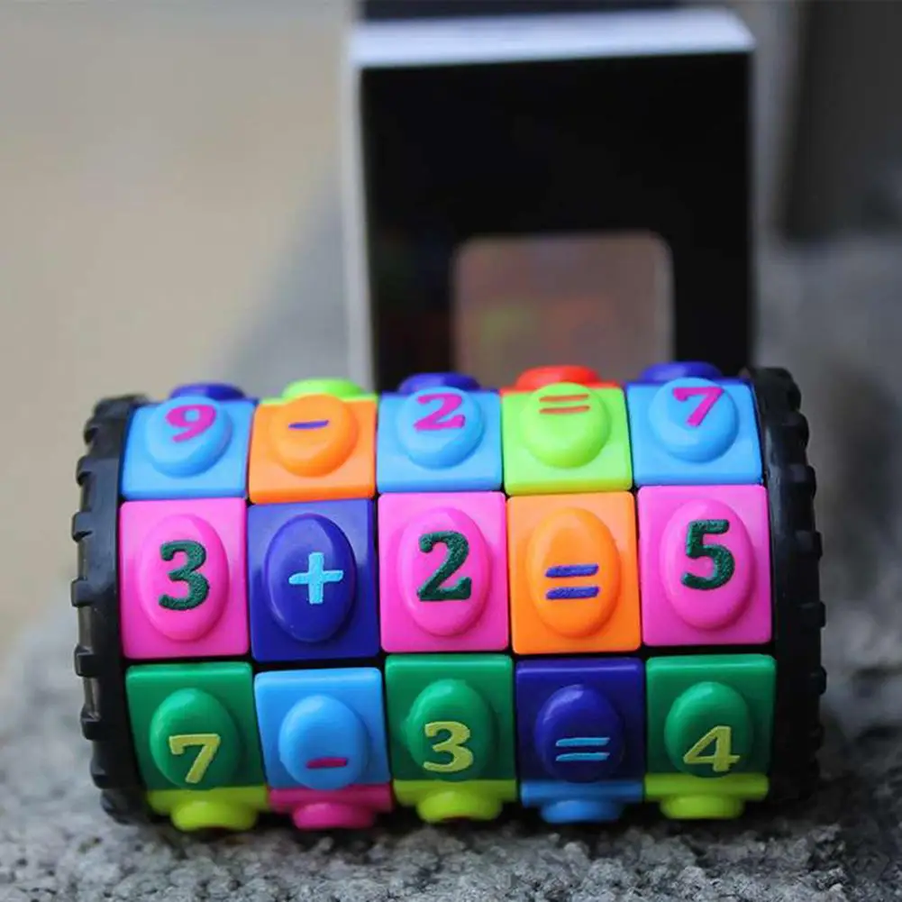 Творческие математические фигурки цифровая Волшебная раздвижная Головоломка Куб игра Развивающие детские игрушки
