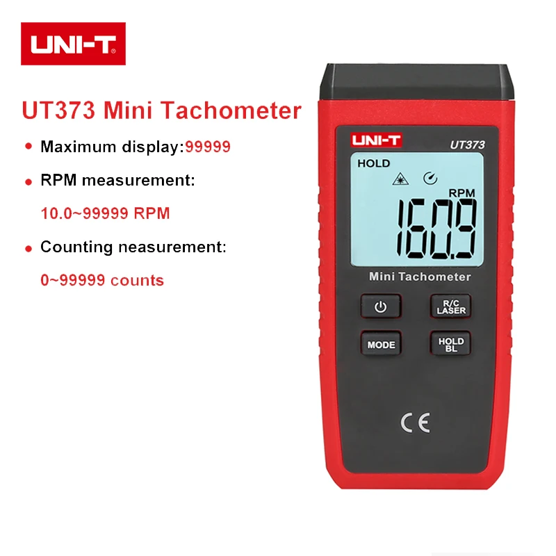 UNITMiniDigitalTachometerUT373LaserNonContactElectricMotor