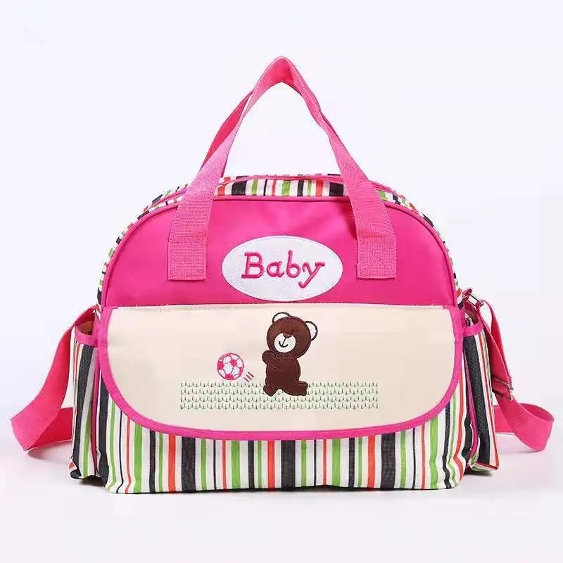 

[Hot Sales] Diaper Bag Cartoon Bear Multi-functional Hand MOTHER'S Bag Large Capacity Oblique Diaper Bag