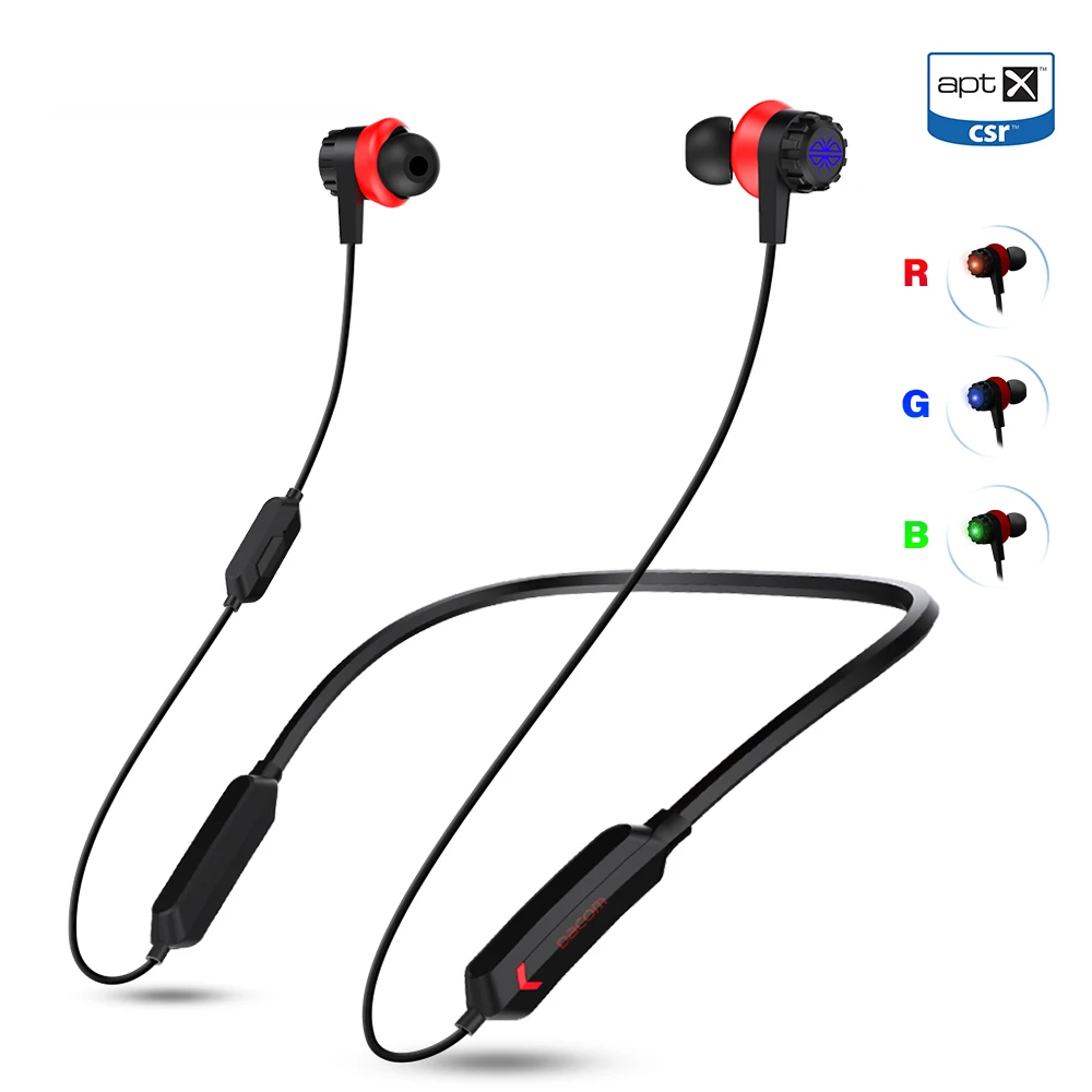 

Bluetooth 5.0 Gaming Headset Apt-X Super Bass Wireless Earphone RGB LED Light Gamer Headphone with Mic For Mobile Phone