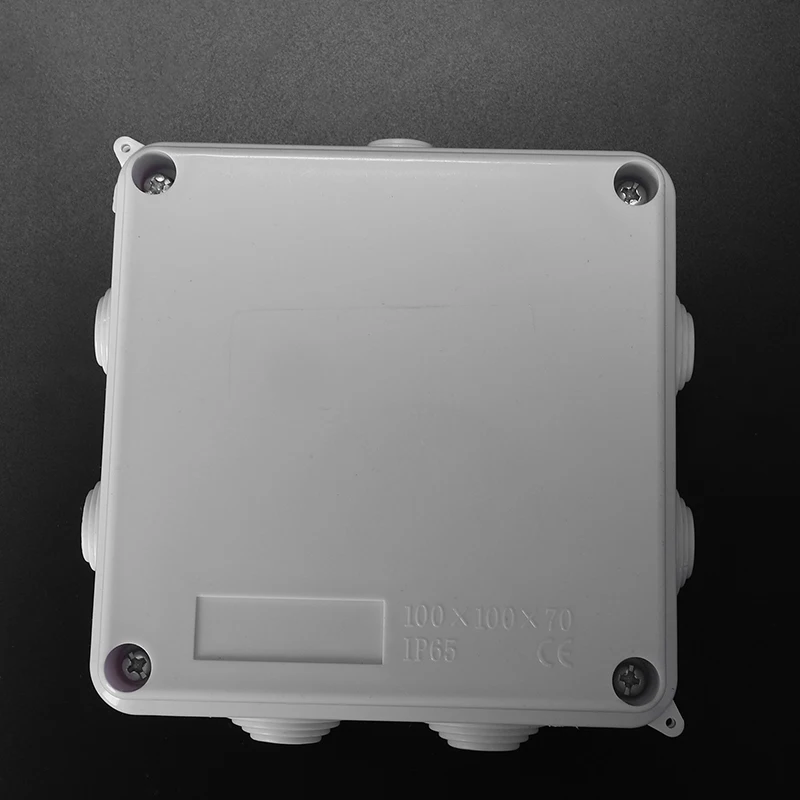 Белый ABS IP65 водонепроницаемый корпус квадратная распределительная коробка 100x100x70 мм