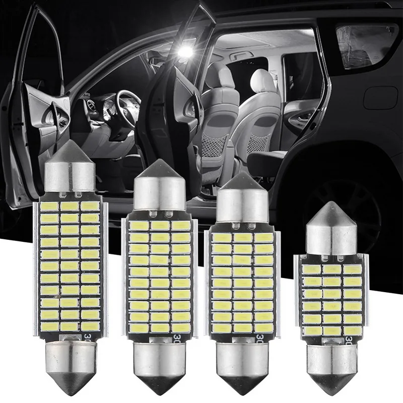 

LED Lamp Bulb Chandelier LED Light For Auto Interior Doom Lamp Car Styling Light Ampoule Error Free for Interior Car Map Lights