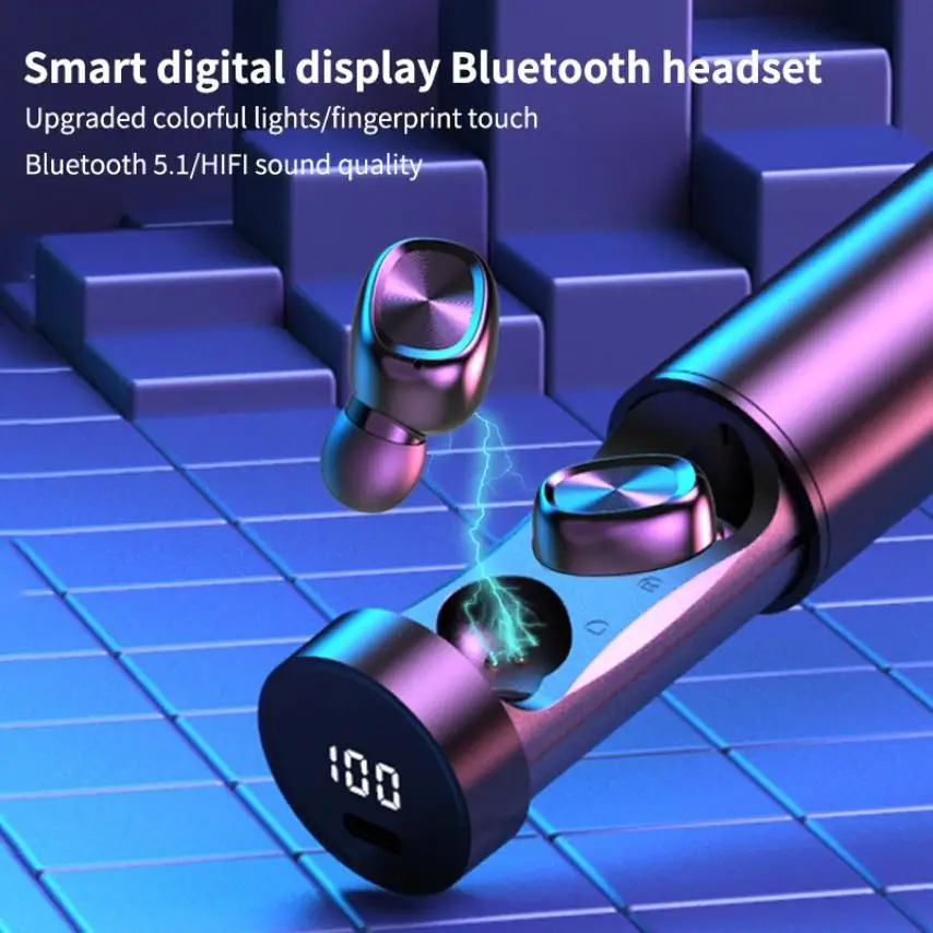 B9 TWS Bluetooth-наушники 5 1 беспроводные 8D HIFI спортивные наушники с микрофоном игровая