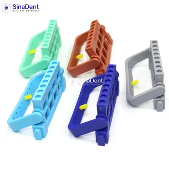 

Dental 8 Holes Endo Files Holder with Record 5 Colos Endo Stand for Endo Drills Dental Measuring Tools Endo Organizer Endo Box