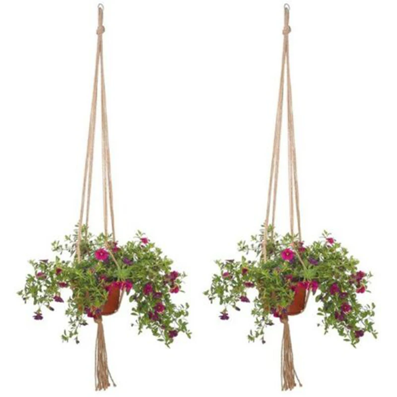 Растения на балконе вешалка 2 шт держатель ручной работы открытый Крытый подвесные корзины
