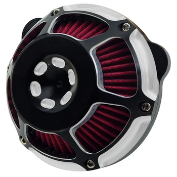 

Motorcycle Air Cleaner Cnc Filter Cut Kit Intake Aluminum Black for Harley XL Sportster 883 1200 Softail Dyna Touring