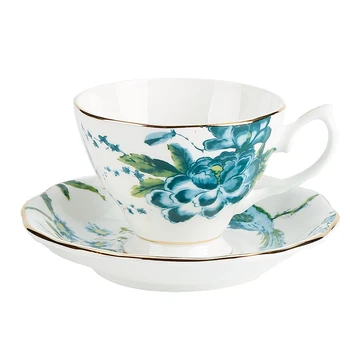 

European Ceramic Coffee Tea Cups Stands Set Espresso Coffee Cups And Saucers Porcelain Taza De Ceramica Home Decoration EA60BD