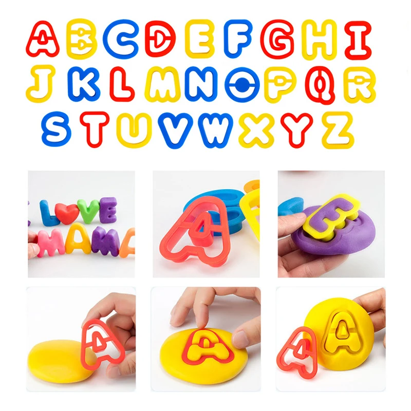 41 Pcs Creative 3D Plastic DIY Mold Modeling Kit Color Play Clay Model Sculpture Tool for Children Learning Education Toy 2