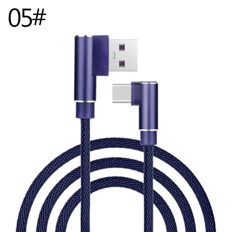 90 градусов кабель зарядного устройства микро-usb Быстрая зарядка Microusb кабель для samsung Galaxy Xiaomi Tablet кабели - Цвет: blue