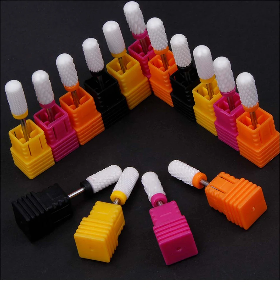14 керамическая плитка фрезы для ногтей роторные коронки для электрической машины аксессуары для маникюра пилочки для ногтей инструменты для искусства