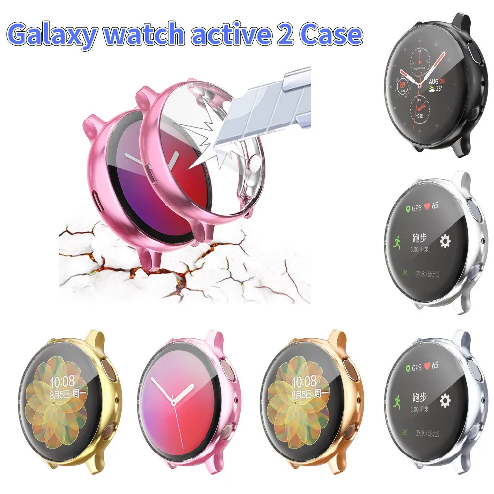 Per Samsung Galaxy Watch Active 2 Custodia Morbida In Silicone Tpu Custodia Protettiva Custodia Protettiva Colorata Per Active 2 40Mm 44Mm