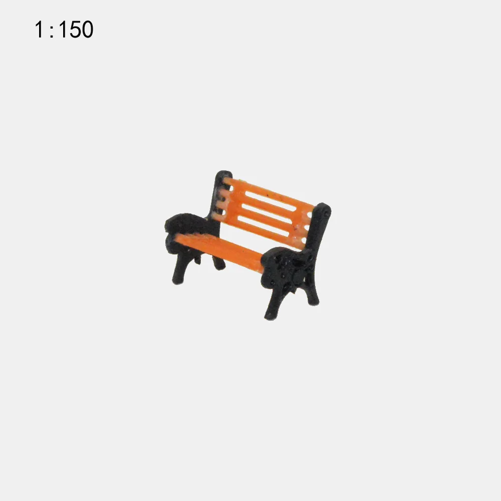 30 шт./Партия 1: 150 Масштаб Модель цветной парк игрушечные кресла ABS пластиковый миниатюрный сиденья для диорама архитектурный парковый