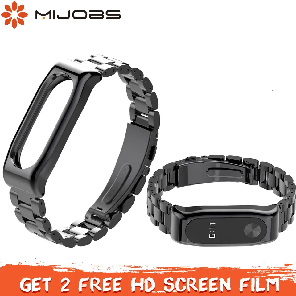 

Mi band 2 Steel Strap for xiaomi mi band 2 Strap Smart Watchband Metal Screwless Stainless Bracelet for mi band 2 Pulseira