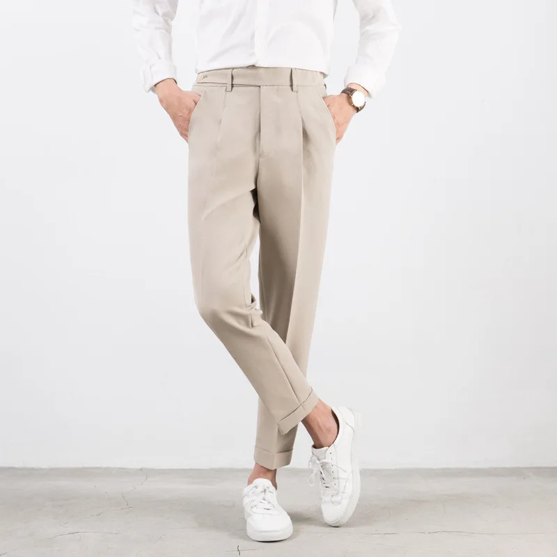 

Zogaa Spring Autumn Men Dress Pant Business Casual Slim Fit Ankle Length Pantalon Homme Solid Formal Pant Suit Trousers 2019 New