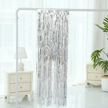 

5 Color Metallic Foil Fringe Curtain Wedding Decorations Bridal Shower Bachelorette Party Adult Birthday Party Decor