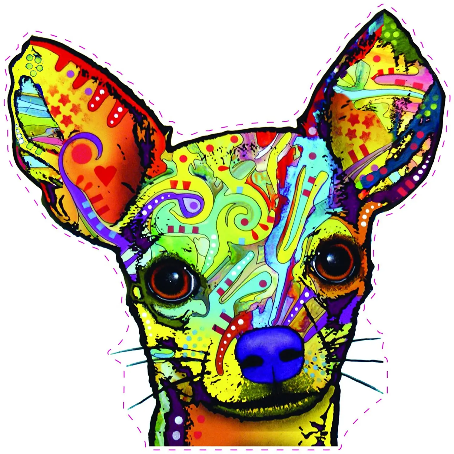 

DAWASARU Car Sticker Cute Dog Creative Decal Cover Scratch Car Sticker for Auto Moto Bike Car Van Truck Racing Custom 8 * 6CM