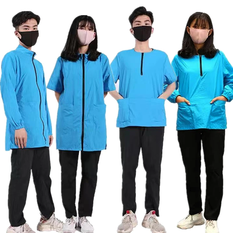 Pet Grooming Smock Pet Groomer Work Clothes Waterproof And Breathable hair-proof Pet Shop Work Clothes Grooming Apron Long Sleeve G1031 pet grooming smock