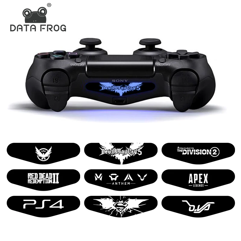 

9pcs/set LED Light Bar Skin Stickers For Playstaion4 PS4 Gamepad light Cover Bar Stickers For PS4 Slim Ps4 pro Game Controll