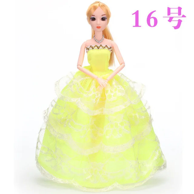 30 см Bjd Кукла одежда детское модное свадебное платье Принцесса Кукла одежда вечерние платье юбка подарки для девочки DIYDoll игрушка Рождественский подарок - Цвет: F