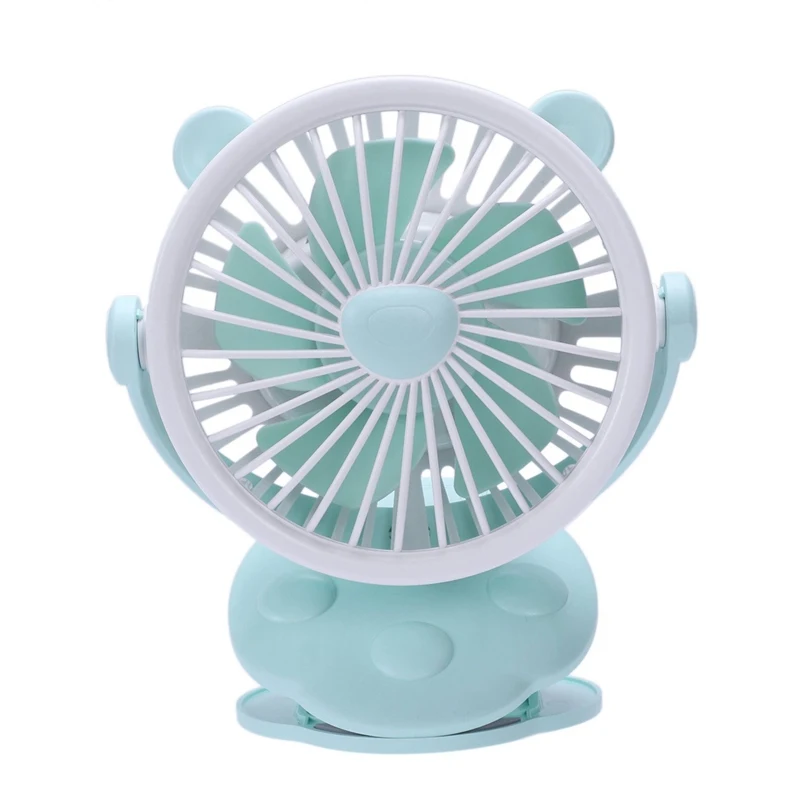 

Mini Portable Clip On Fan Usb Rechargeable For Travel Stroller Outdoor Camping Baby Carriage Fan Desk Fan Green