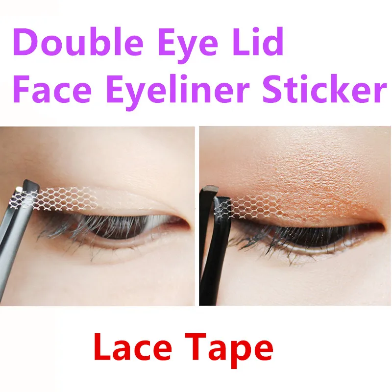 1pc European & American Style Makeup Tool Eyeliner Helper Pe Tape With Hole  Translucent Non-woven Fabric Double Eyelid Stickers