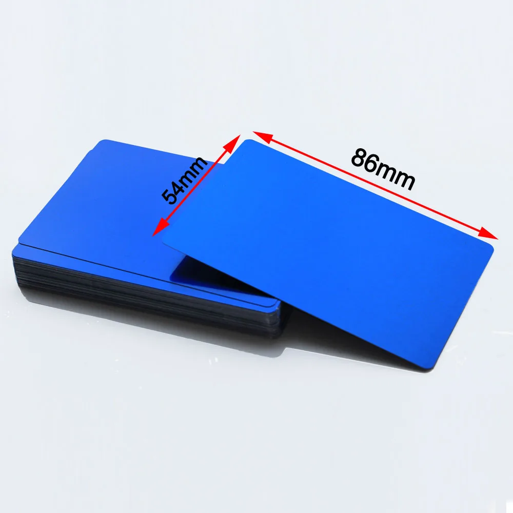 100 Pcs Metal Business Cards aluminum alloy Blanks Card for Customer Laser  Engraving DIY Gift Cards 10Colors Optional
