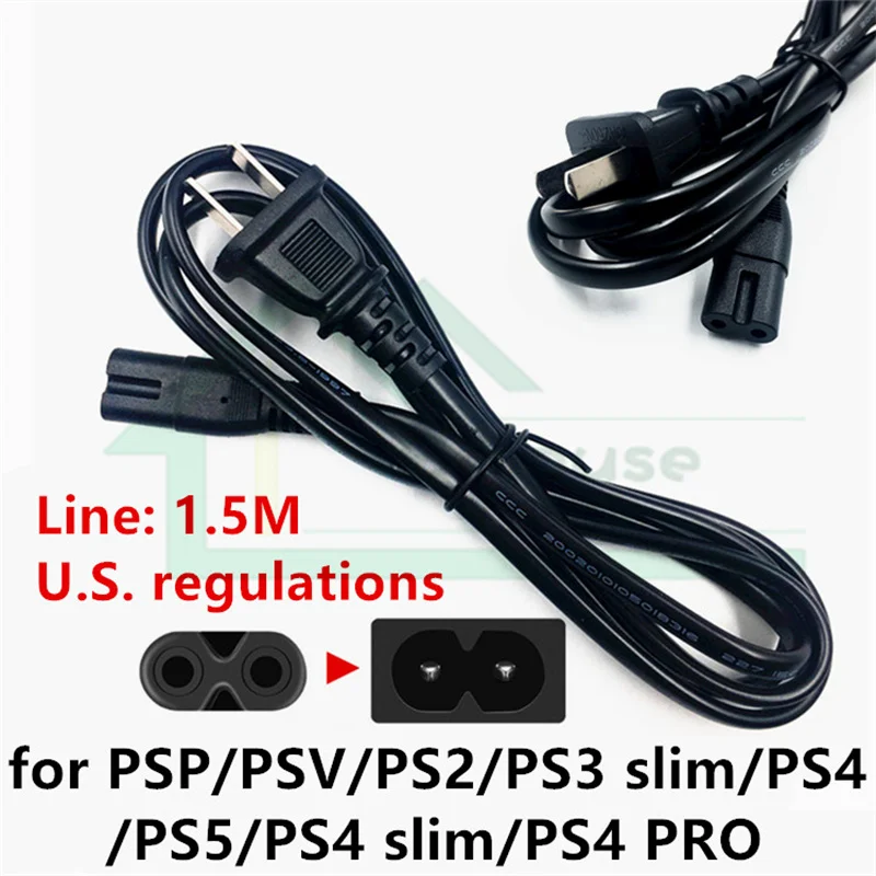 Cable de alimentación para Sony PS3 PS4 Slim PS5 Slim Playstation