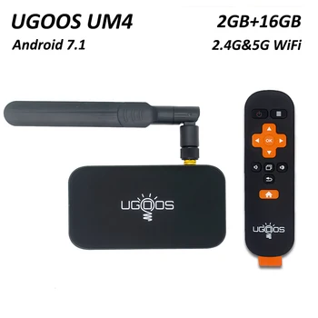 

UGOOS UM4 Android 7.1 TV Box 2GB DDR4 16GB ROM RK3328 Quad Core 4K HD Smart Media Player 2.4G&5G WiFi Bluetooth 4.0 Set Top Box