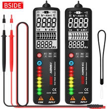 BSIDE Voltage Detector Tester 2.4"LCD Non contact Live wire Indicator Electric Pen Voltmeter Multimeter NCV Continuity Hz Test