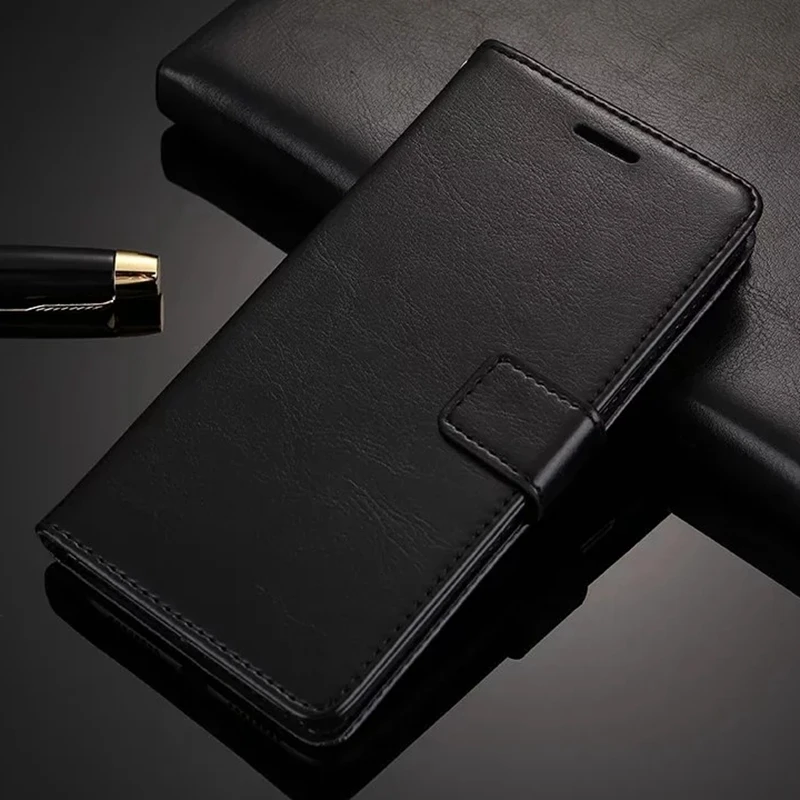 Роскошный кожаный чехол-книжка для sony Xperia 1 10 Plus X XA XA1 XA2 XA3 Ultra XZ1 XZ2 Compact XZ3 L1 L2 с