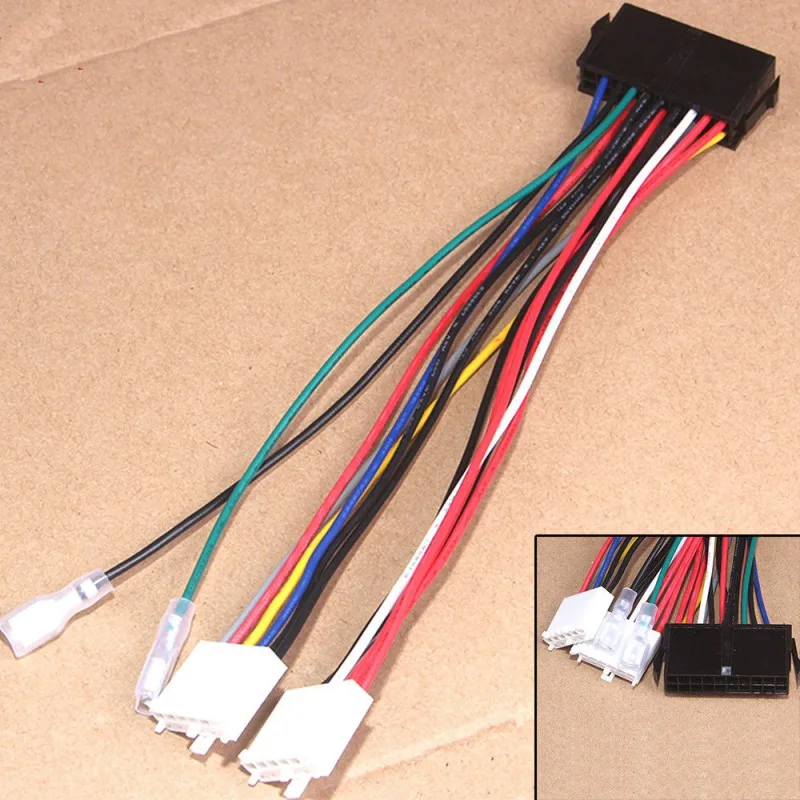 

20Pin ATX to 2-Port 6Pin AT PSU Converter Power Cable Cord 20cm for 286 386 486 586 Old Computer