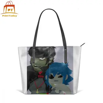 

Gorillaz Handbag Gorillaz Top-handle Bags Woman Large Capacity Leather Tote Bag Shopper Pattern High quality Teen Women Handbags