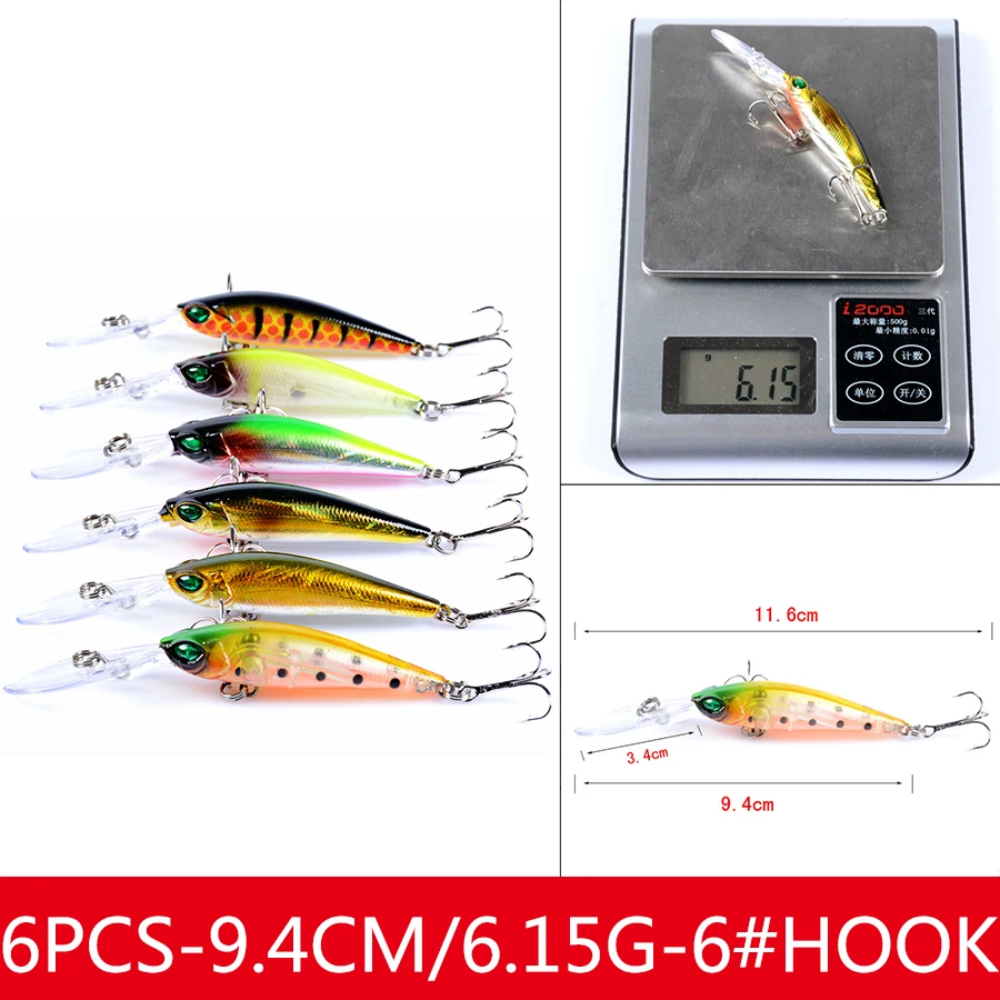 Minnow Crankbaits Tackle Fishing Lure Kit Baubles Hard Bait Artificial Spoonbait Set Of Wobblers For Pike Trolling Carp Mixed - Image 5