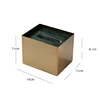Brass Marble Metal Tissue Box For Hotel Coffee Shop Homestay Decoration Container Accessories Simple Paper Storage Box ZH267 6