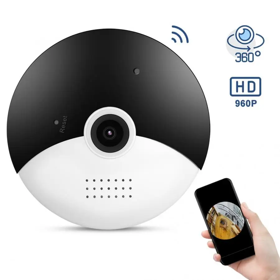 WiFi 360 градусов панорамная камера наблюдения ИК обнаружения движения 960P |