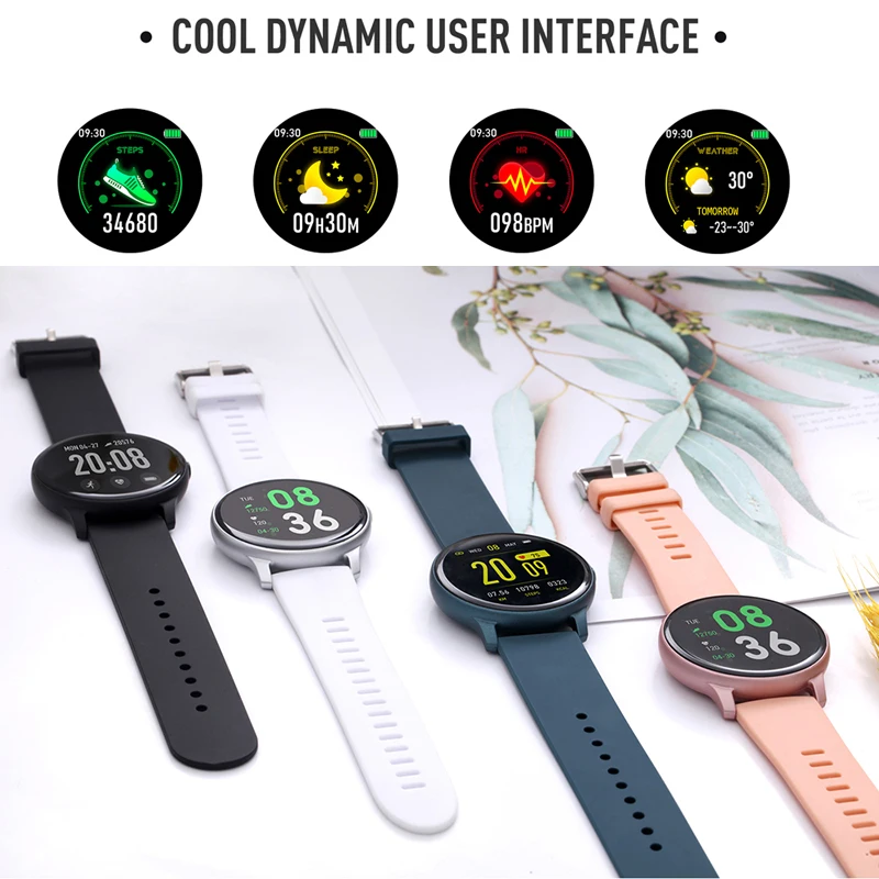 New Smart Watch Ip68 Waterproof Fitness Tracker Heart Rate Monitor Music Control Men Women Sma-5