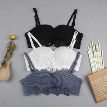 

fashion comfortable bikini sexy lace push up bra strapless wireless lingerie bras sets for women small boobs breathable bra