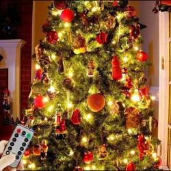 Remote control 8 functions USB copper wire string lights garden balcony waterproof holiday decoration lights