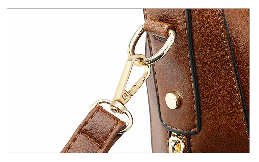 Sac à main vintage marron femme en cuir concepteur à bandoulière bolso mujer