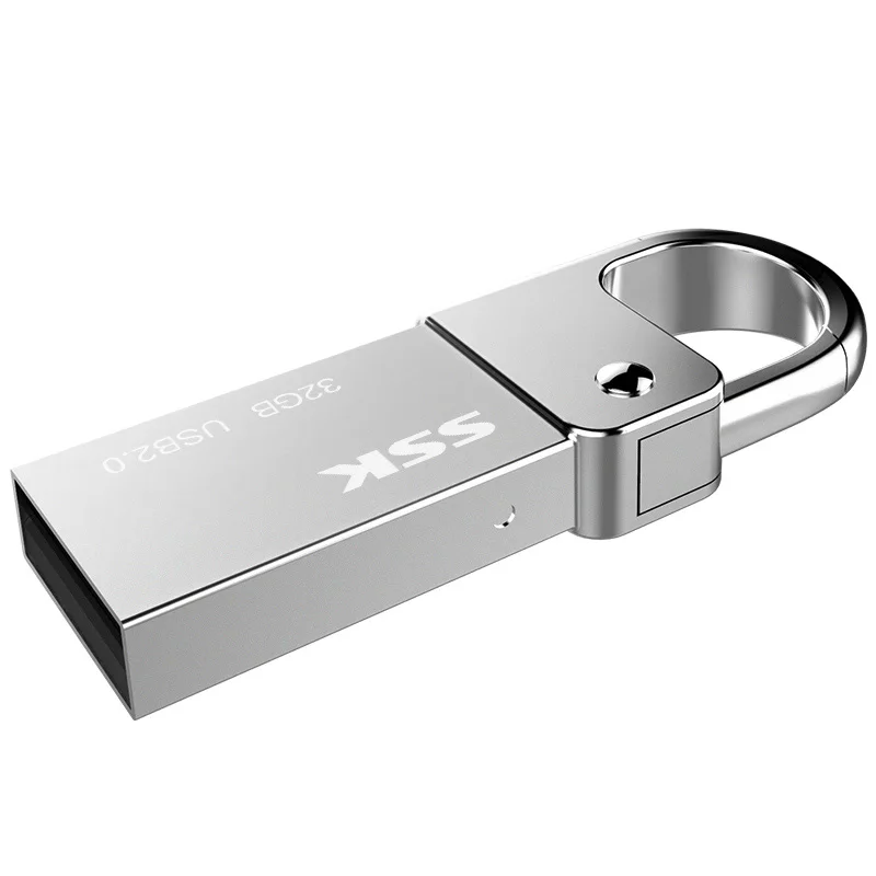 USB флеш накопитель SSK SFD257 2 0 8 ГБ 16 32 металлическая ручка кольцо для ключей