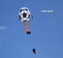 

free shipping high quality 2m football soft kite ripstop nylon fabric kite player factory tadpoles outdoor toys trilobites