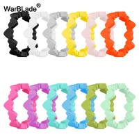 Fashion Women 3mm Thin Silicone Rings Heart-Shaped Wedding Rubber Bands Hypoallergenic Flexible Food Grade Silicone Finger Ring 1