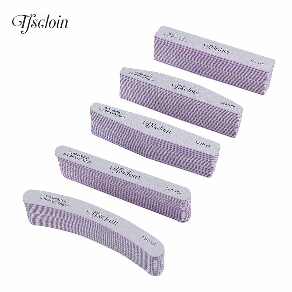 100/180 Nail File 10Pcs/set Portable Sandpaper Manicure Pedicure All UV Gel Polishing Remover Kit Sanding Tool | Красота и здоровье